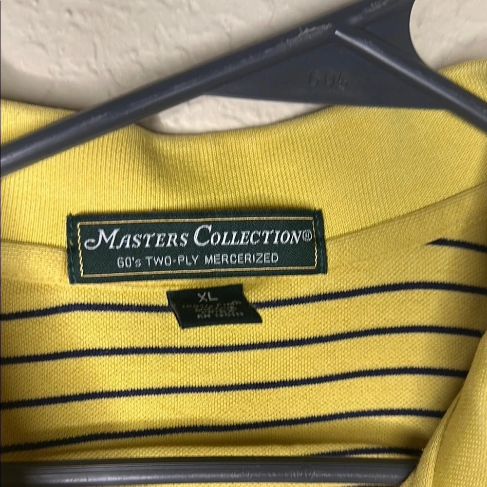 Masters Yellow and Black Polo Shirt Classic Style - Picture 4 of 5